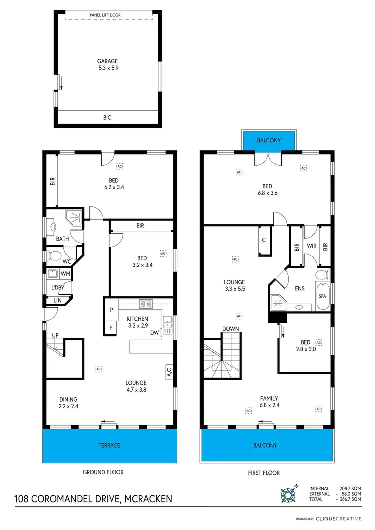 Floorplan of Homely townhouse listing, 108 Coromandel Drive, Mccracken SA 5211