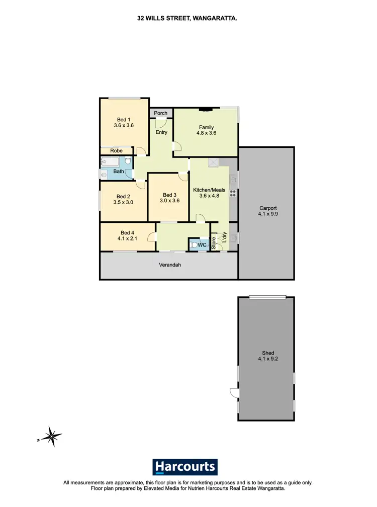 Floorplan of Homely house listing, 32 Wills Street, Wangaratta VIC 3677