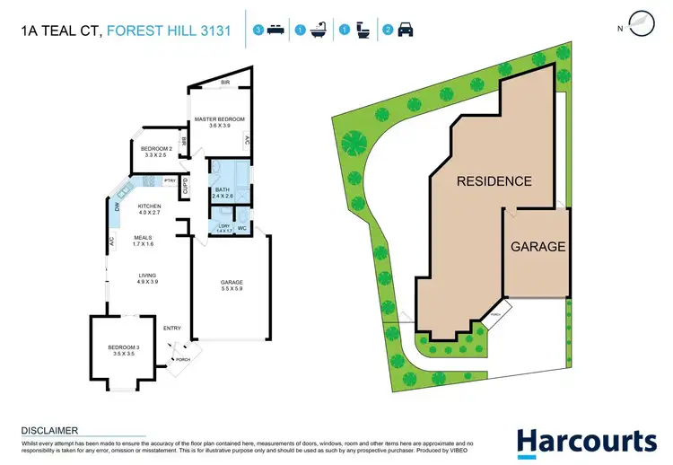 Floorplan of Homely house listing, 1A Teal Court, Forest Hill VIC 3131
