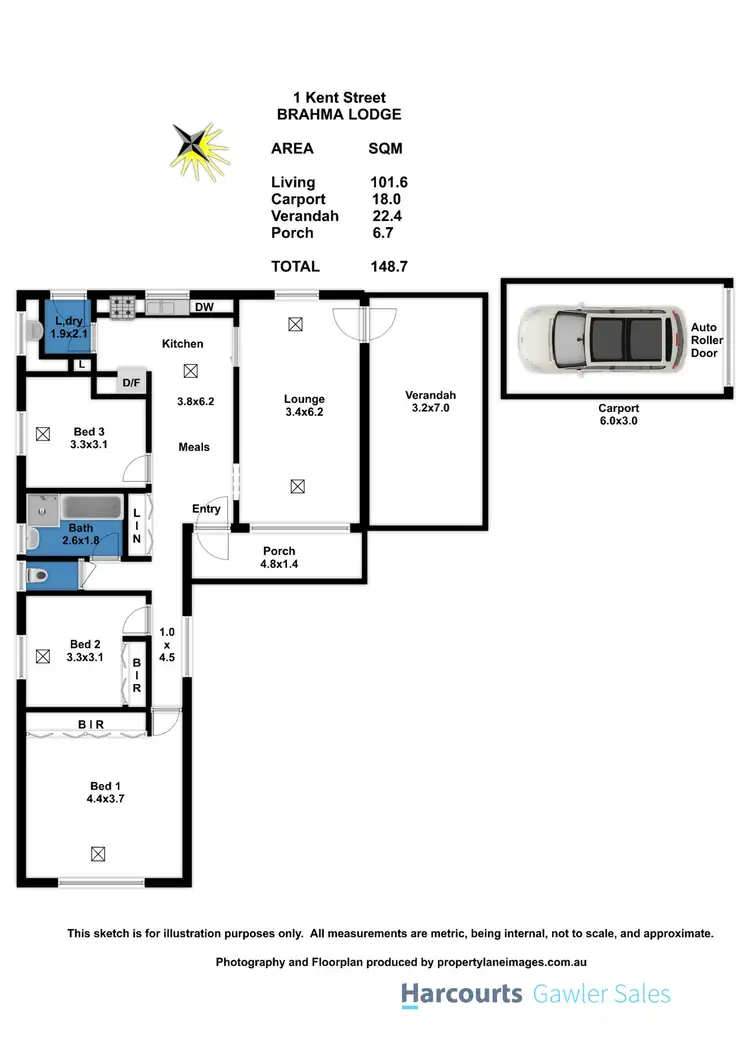 Floorplan of Homely house listing, 1 Kent Ave, Brahma Lodge SA 5109