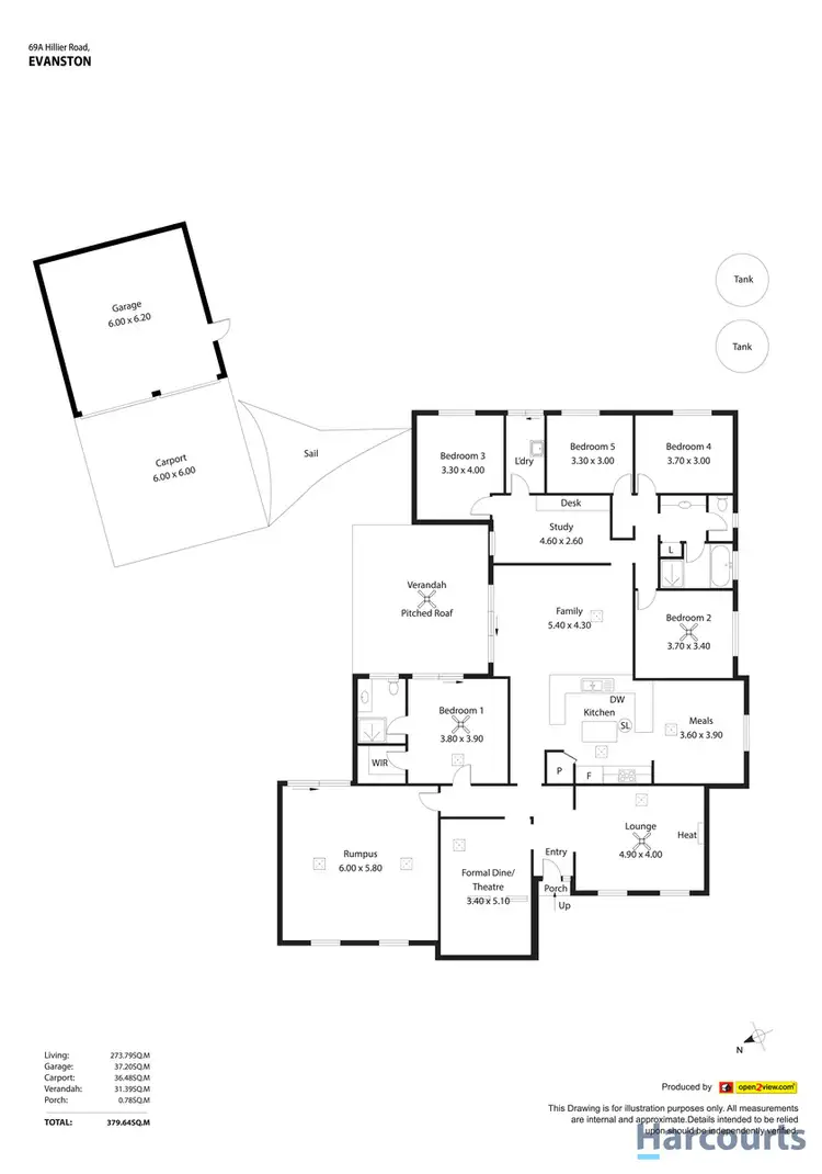 Floorplan of Homely house listing, 69A Hillier Road, Evanston SA 5116
