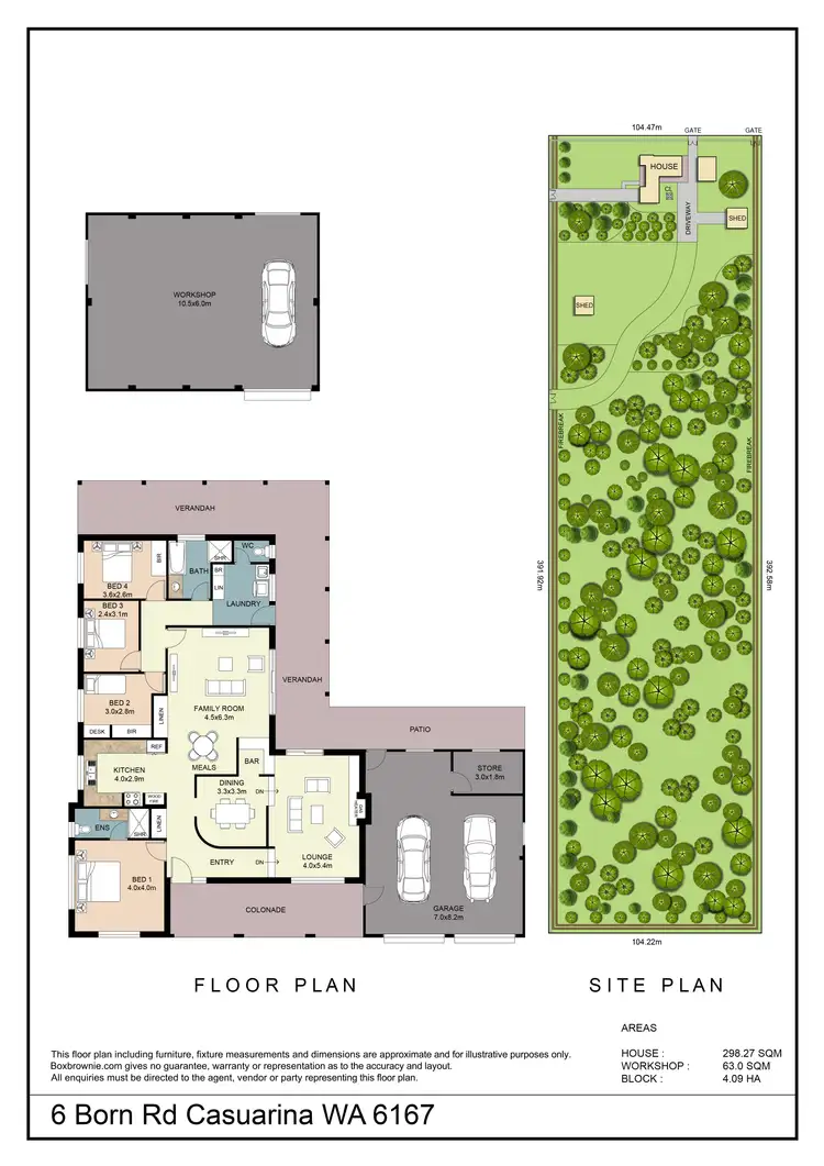 Floorplan of Homely house listing, 6 Born Road, Casuarina WA 6167