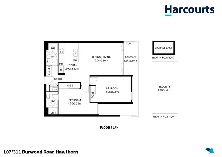 Floorplan of Homely apartment listing, 107/311 Burwood Road, Hawthorn VIC 3122