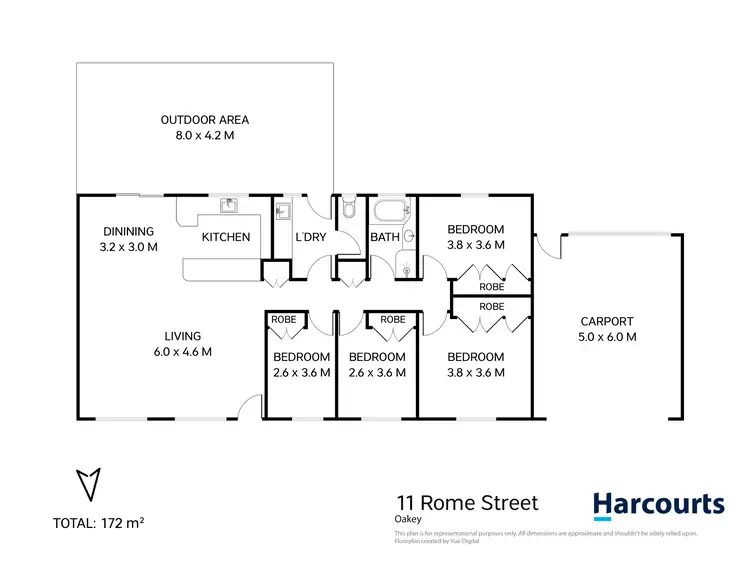 Floorplan of Homely house listing, 11 Rome Street, Oakey QLD 4401