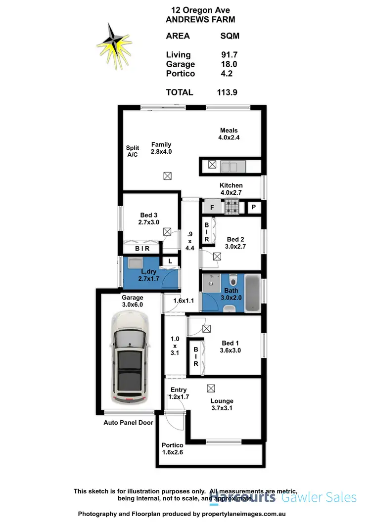 Floorplan of Homely house listing, 12 Oregon Avenue, Andrews Farm SA 5114