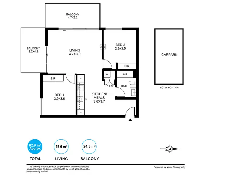 Floorplan of Homely apartment listing, 906/156 Wright Street, Adelaide SA 5000