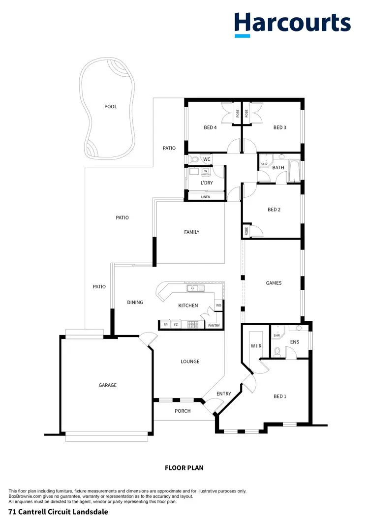 Floorplan of Homely house listing, 71 Cantrell Circuit, Landsdale WA 6065