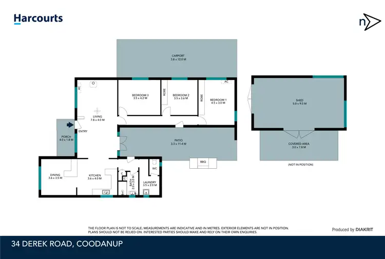 Floorplan of Homely house listing, 34 Derek Road, Coodanup WA 6210