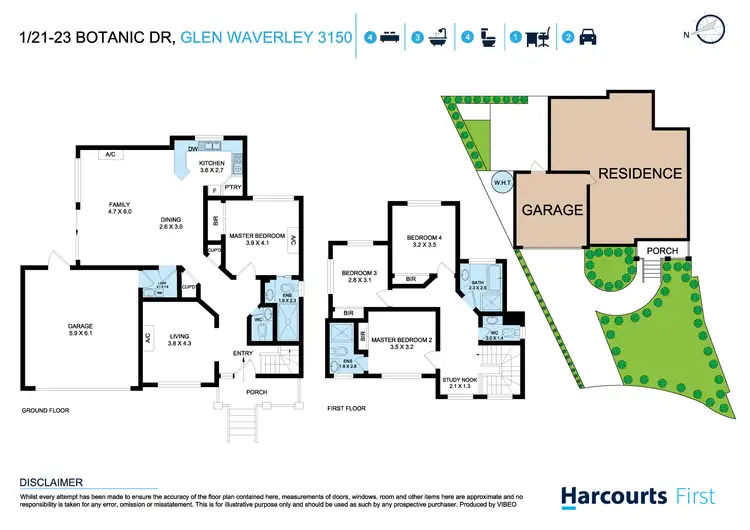 Floorplan of Homely townhouse listing, 1/21-23 Botanic Drive, Glen Waverley VIC 3150