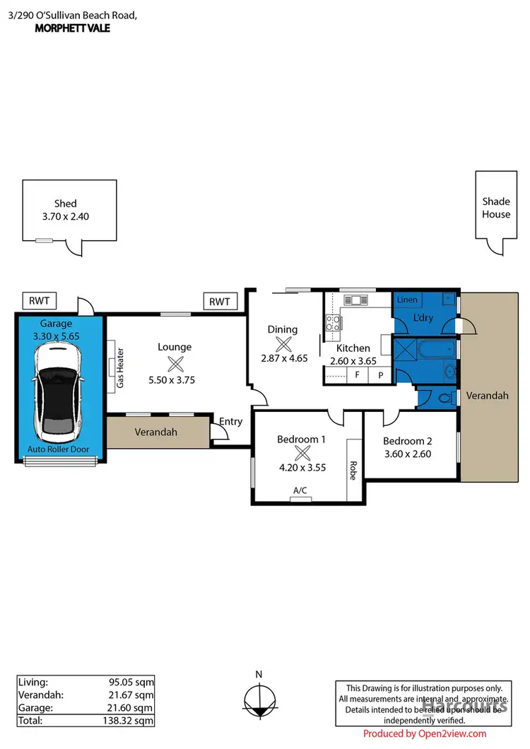 Floorplan of Homely unit listing, 3/290 O'Sullivan Beach Road, Morphett Vale SA 5162