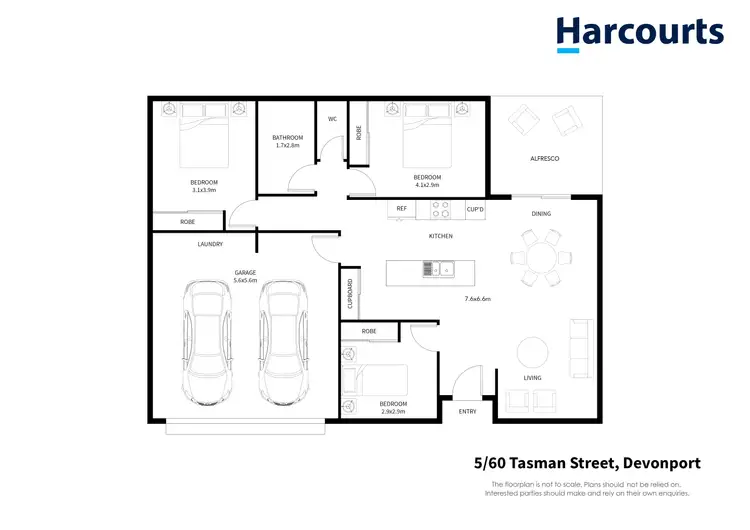 Floorplan of Homely unit listing, 5/60 Tasman Street, Devonport TAS 7310