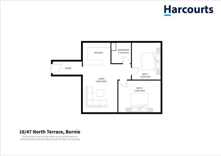 Floorplan of Homely apartment listing, 16/47 North Terrace, Burnie TAS 7320