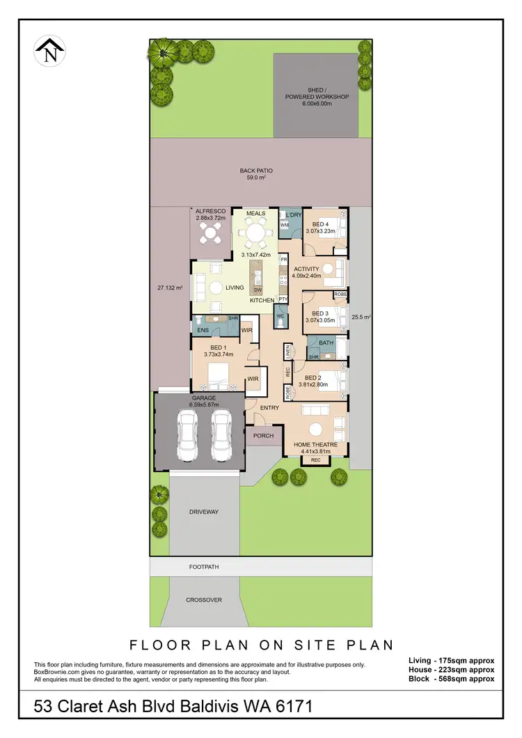 Floorplan of Homely house listing, 53 Claret Ash Blvd, Baldivis WA 6171