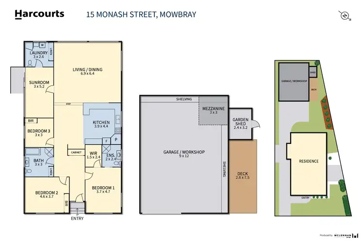 Floorplan of Homely house listing, 15 Monash Street, Mowbray TAS 7248