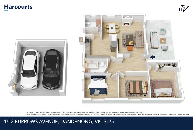 Floorplan of Homely unit listing, 1/12 Burrows Avenue, Dandenong VIC 3175