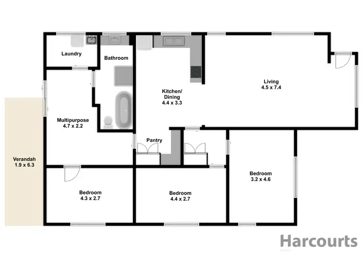 Floorplan of Homely house listing, 50 Vale Street, Moe VIC 3825
