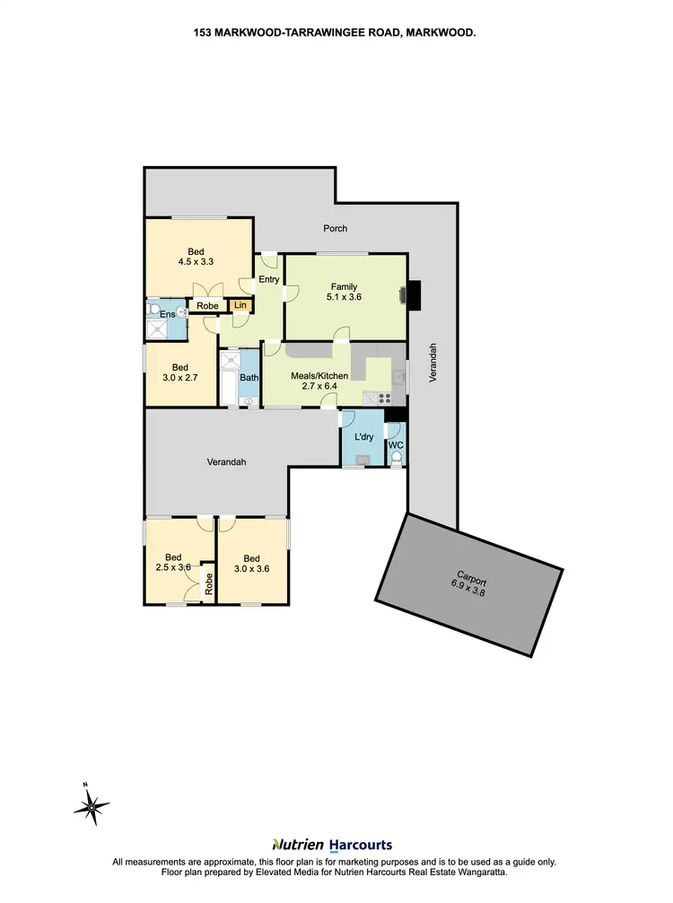 Floorplan of Homely rural property listing, 153 Markwood-Tarrawingee Road, Markwood VIC 3678