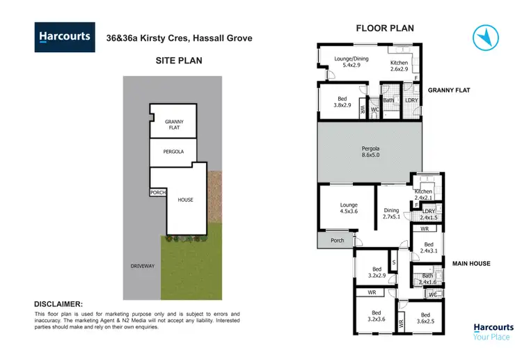 Floorplan of Homely house listing, 36 & 36A Kirsty Crescent, Hassall Grove NSW 2761