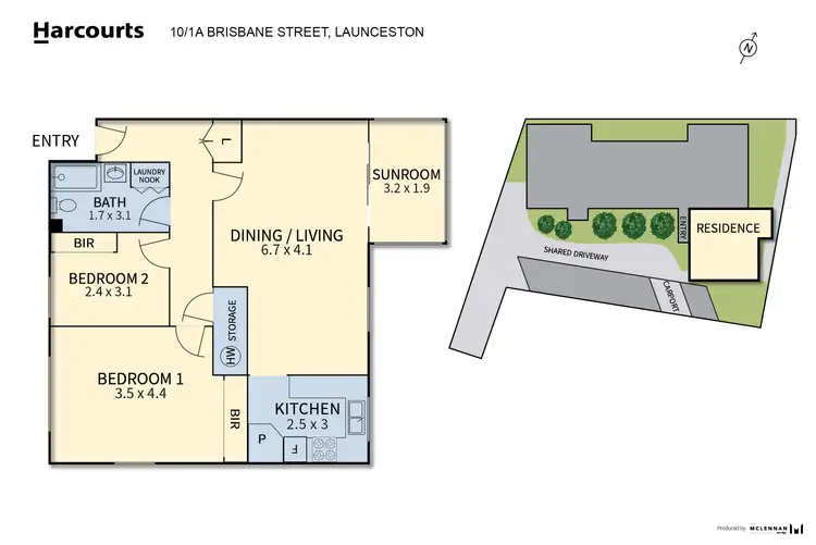 Floorplan of Homely unit listing, 10/1a Brisbane Street, Launceston TAS 7250