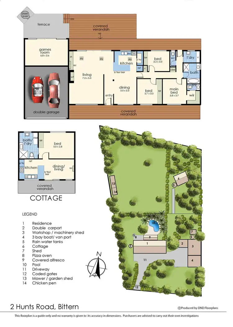 Floorplan of Homely rural property listing, 2 Hunts Road, Bittern VIC 3918