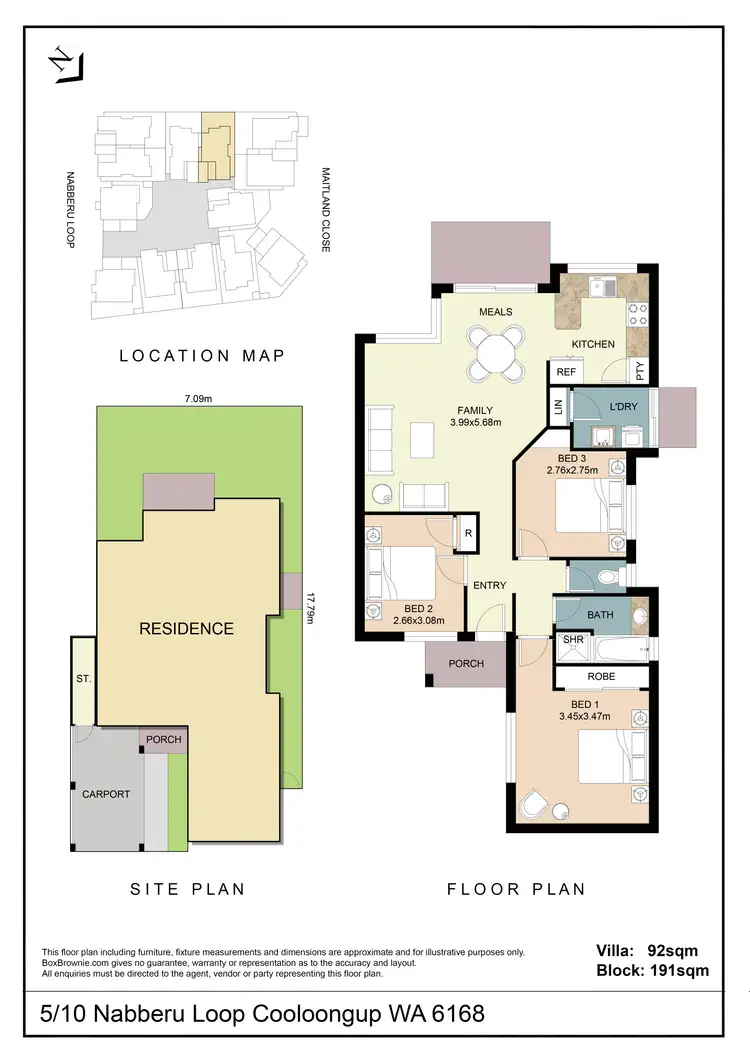 Floorplan of Homely unit listing, 5/10 Nabberu Loop, Cooloongup WA 6168