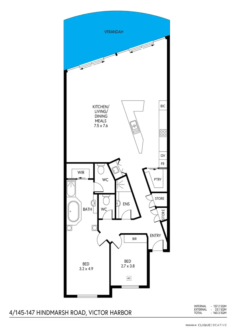 Floorplan of Homely apartment listing, 4/145-147 Hindmarsh Road, Victor Harbor SA 5211