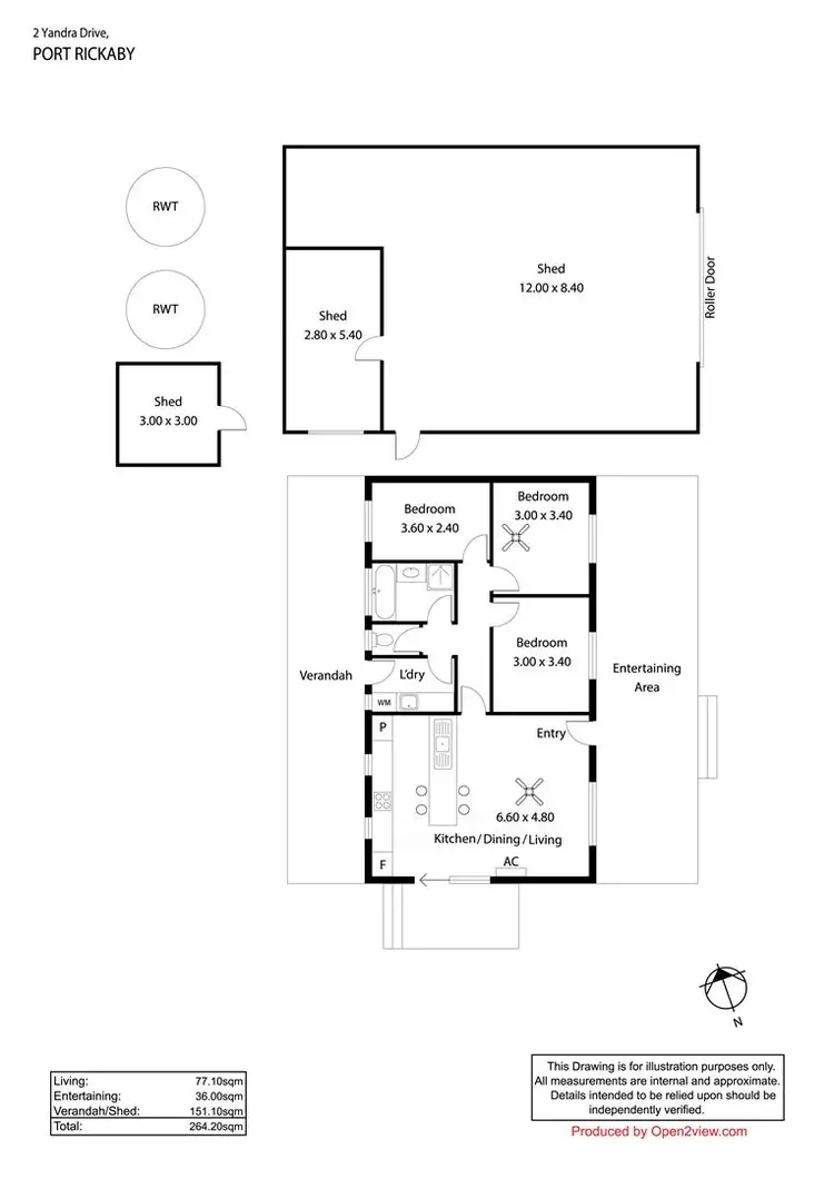 Floorplan of Homely house listing, 2 Yandra Drive, Port Rickaby SA 5575