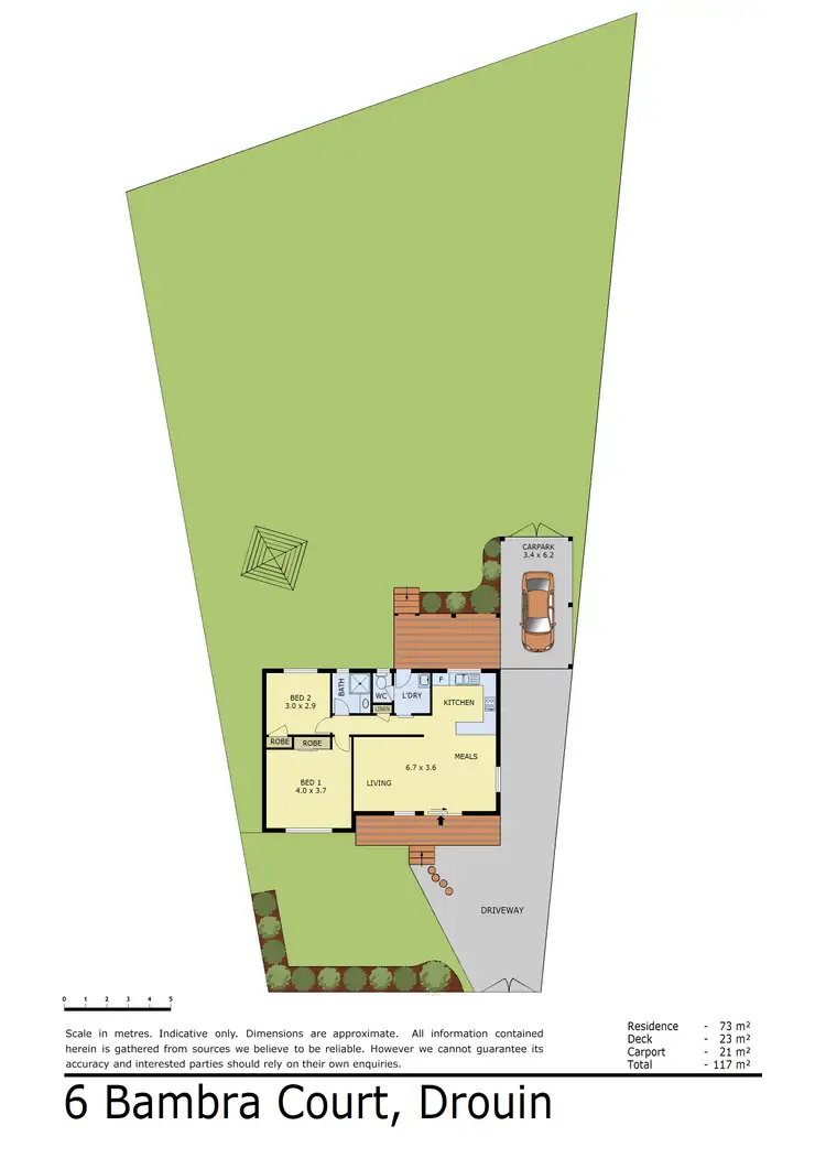 Floorplan of Homely house listing, 6 Bambra Court, Drouin VIC 3818