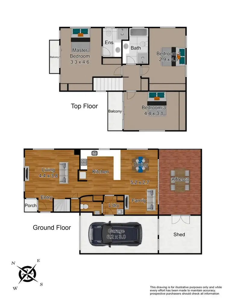 Floorplan of Homely townhouse listing, 8/7-9 Reserve Street, Berwick VIC 3806