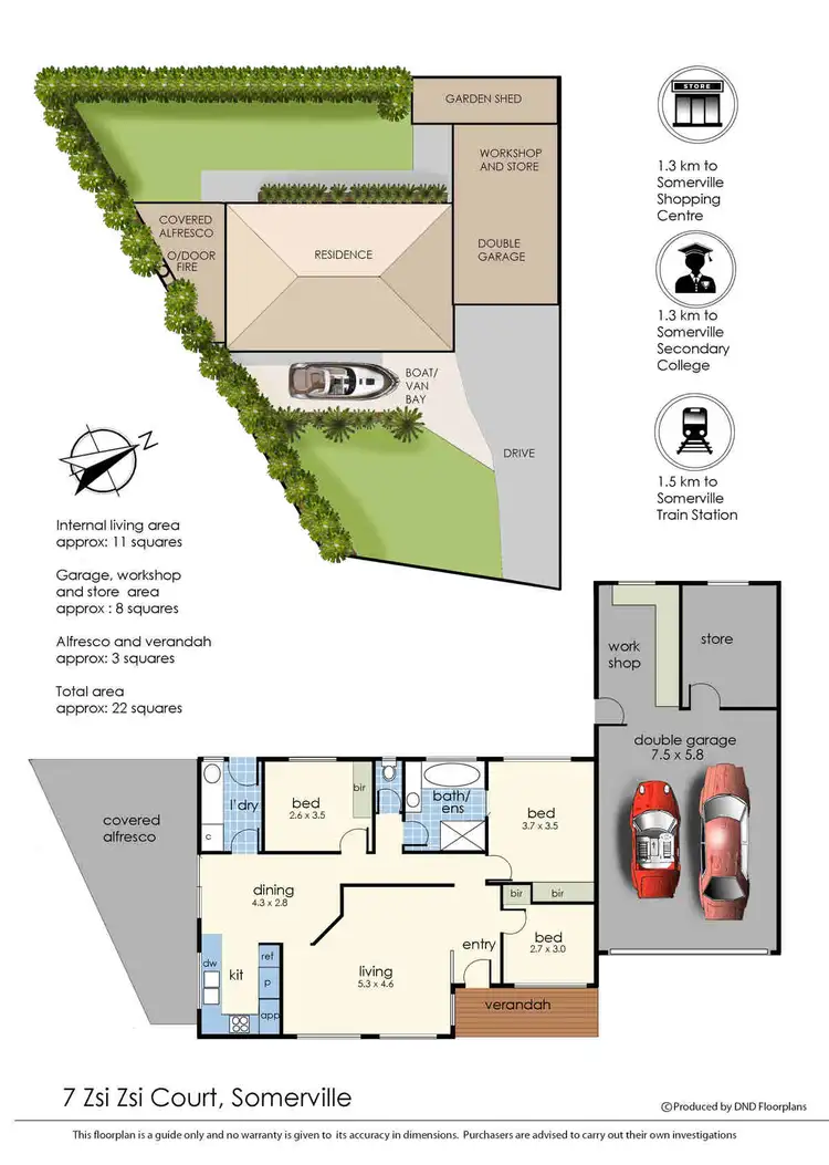 Floorplan of Homely house listing, 7 Zsi Zsi Court, Somerville VIC 3912