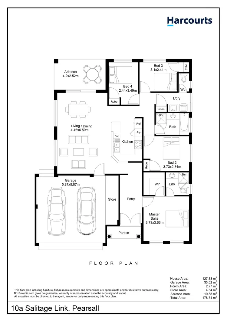 Floorplan of Homely house listing, 10A Salitage Link, Pearsall WA 6065