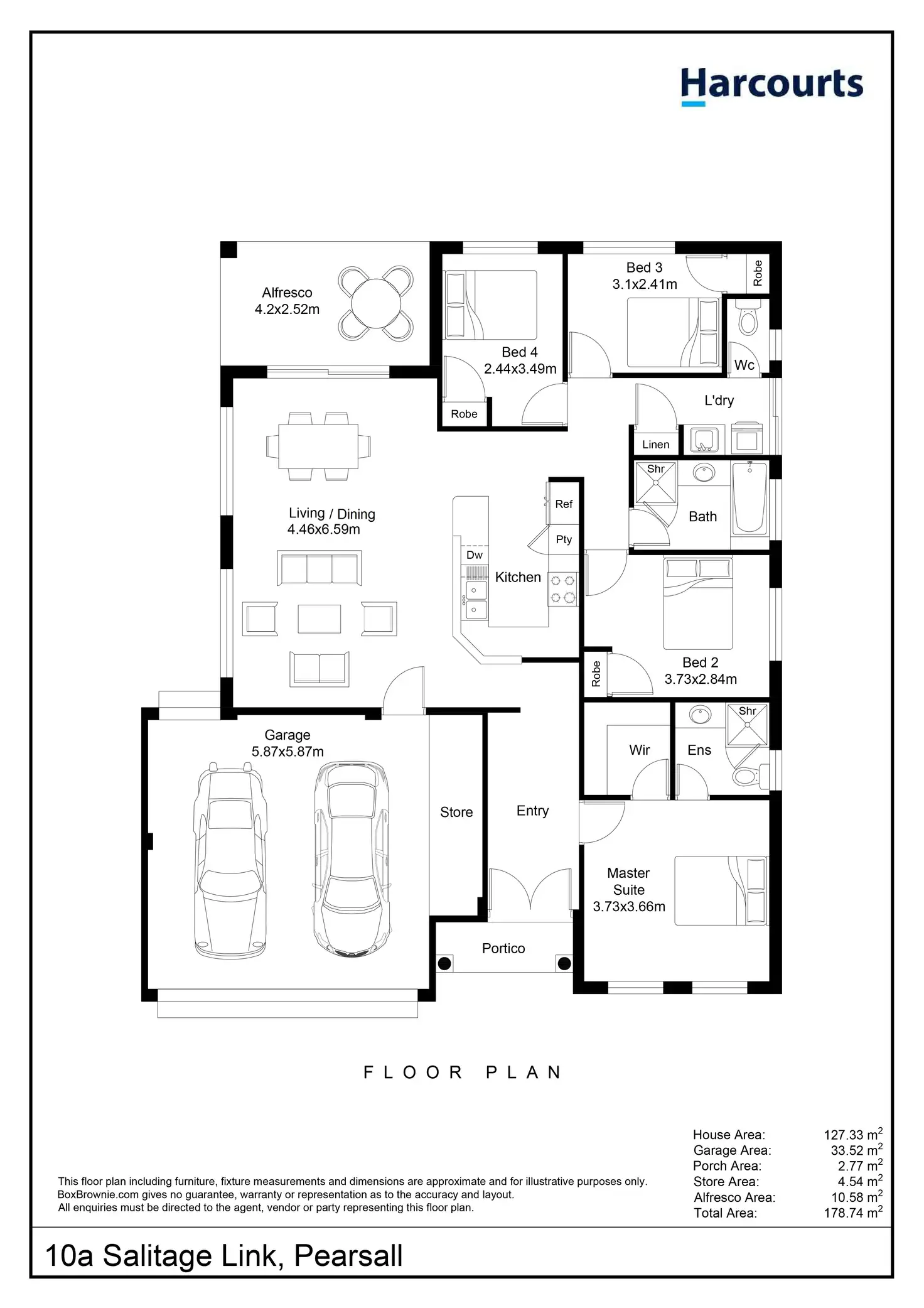 Floorplan of Homely house listing, 10A Salitage Link, Pearsall WA 6065