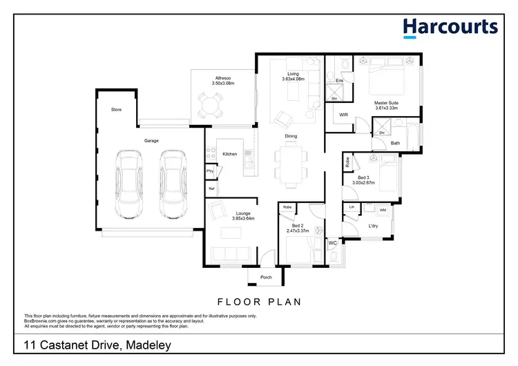 Floorplan of Homely house listing, 11 Castanet Drive, Madeley WA 6065