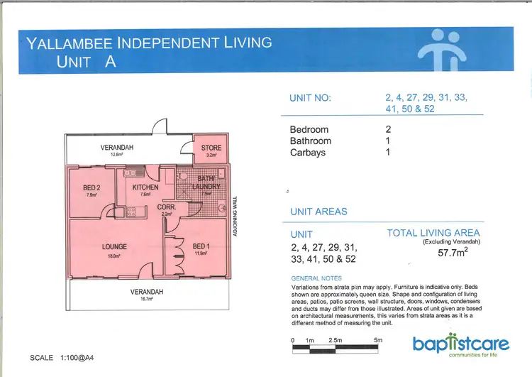 Floorplan of Homely house listing, Villa 39/2 Fenton Street, Mundaring WA 6073