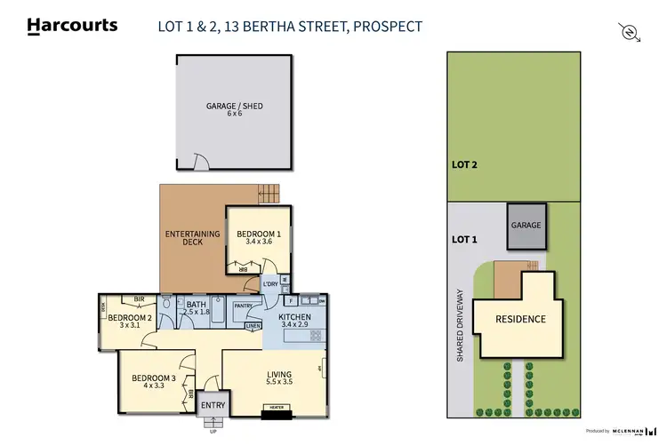 Floorplan of Homely house listing, 1 & 2/13 Bertha Street, Prospect TAS 7250