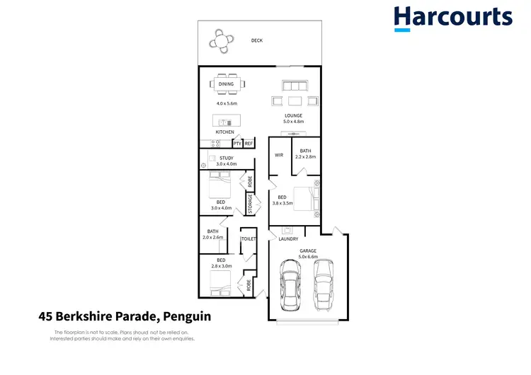 Floorplan of Homely house listing, 45 Berkshire Parade, Penguin TAS 7316