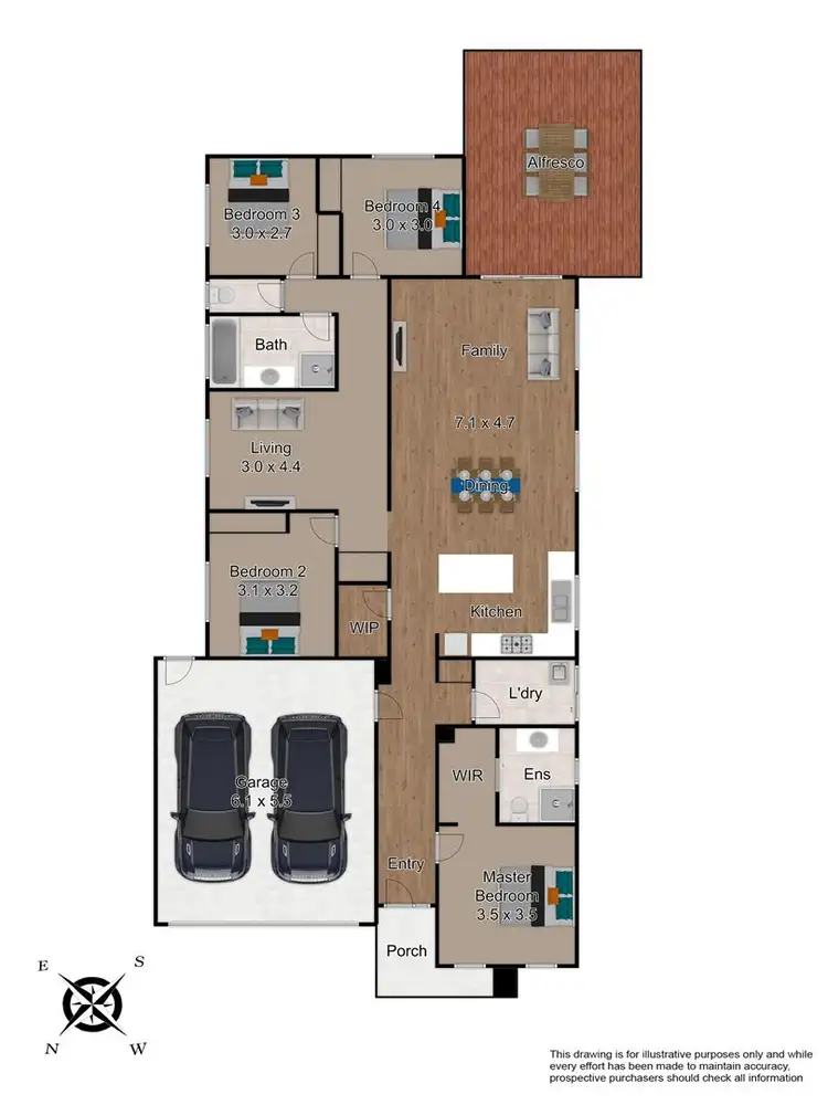 Floorplan of Homely house listing, 35 Wilkiea Crescent, Cranbourne North VIC 3977