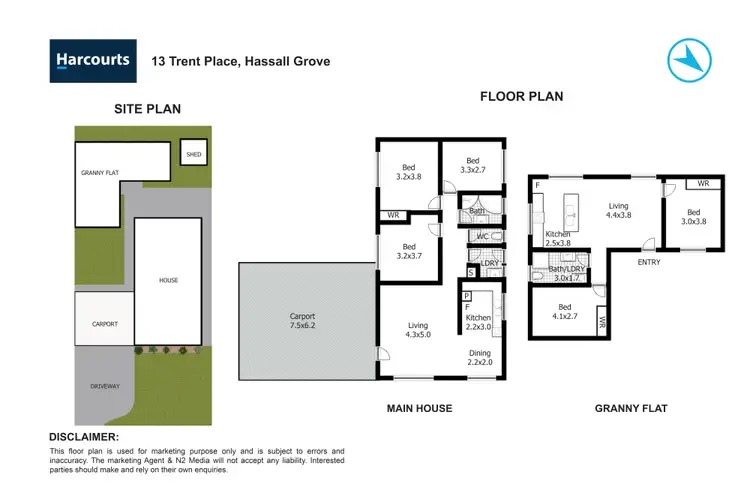 Floorplan of Homely house listing, 13 & 13A Trent Place, Hassall Grove NSW 2761