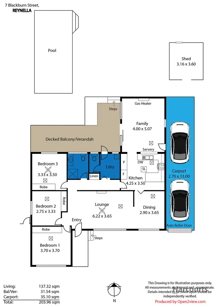 Floorplan of Homely house listing, 7 Blackburn Street, Reynella SA 5161