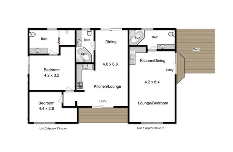 Floorplan of Homely studio listing, Lot 2/7 Meredith Street, Strahan TAS 7468