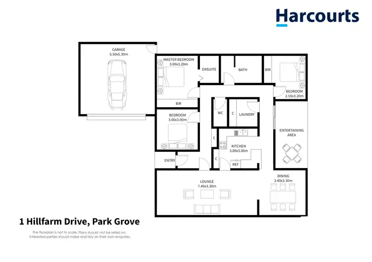 Floorplan of Homely house listing, 1 Hillfarm Drive, Park Grove TAS 7320