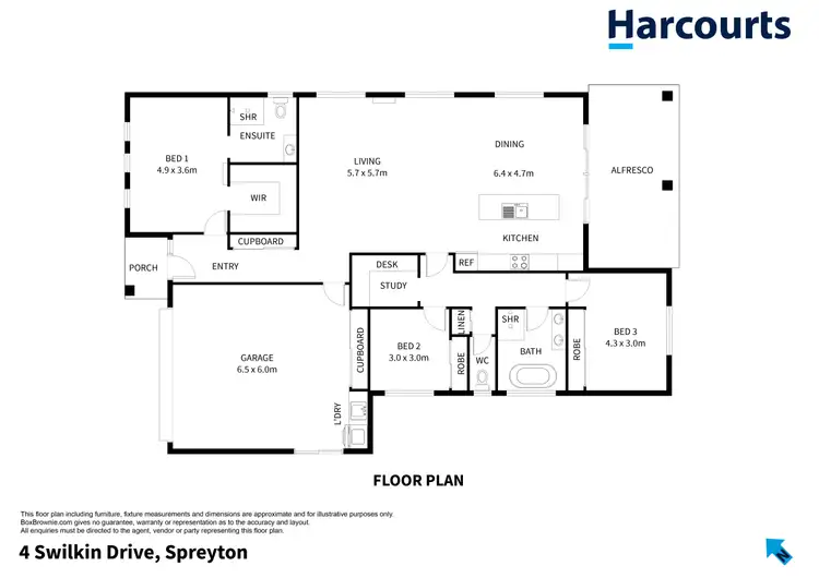 Floorplan of Homely house listing, 4 Swilkin Drive, Spreyton TAS 7310
