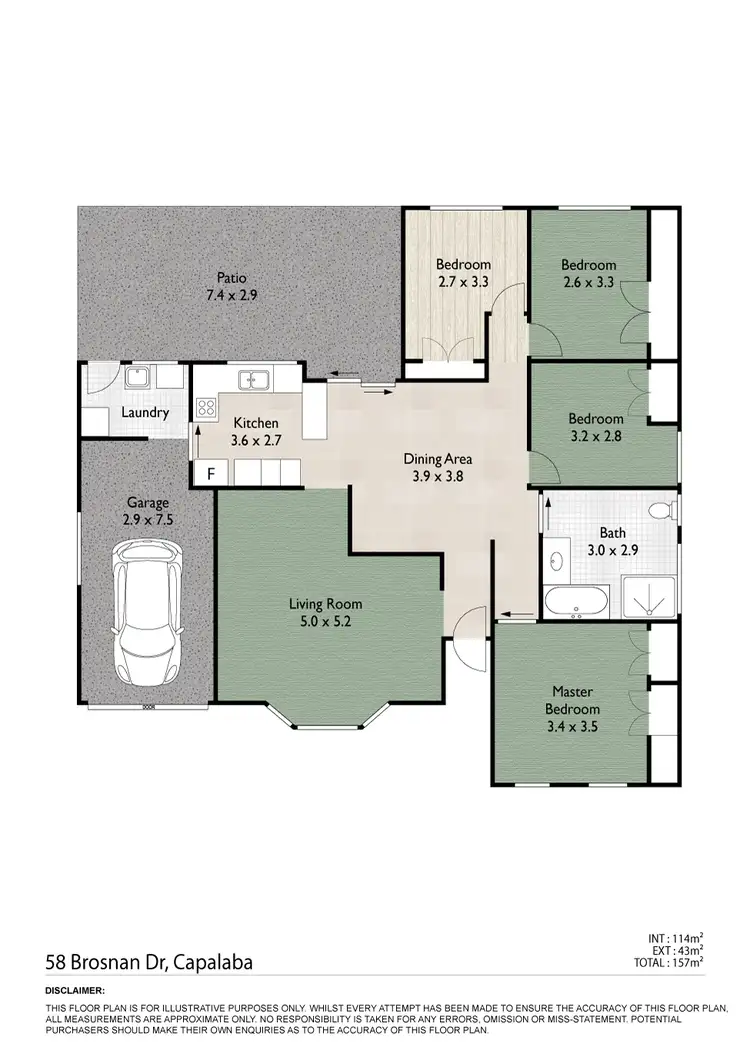 Floorplan of Homely house listing, 58 Brosnan Drive, Capalaba QLD 4157