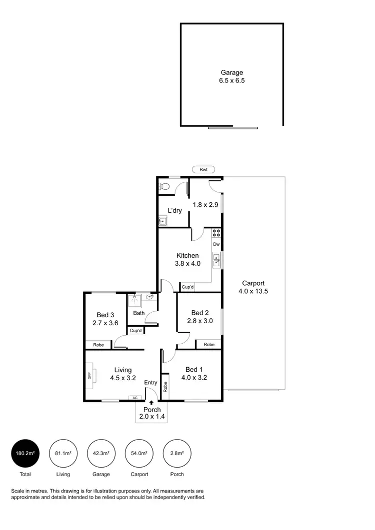 Floorplan of Homely house listing, 218 Tapleys Hill Road, Seaton SA 5023