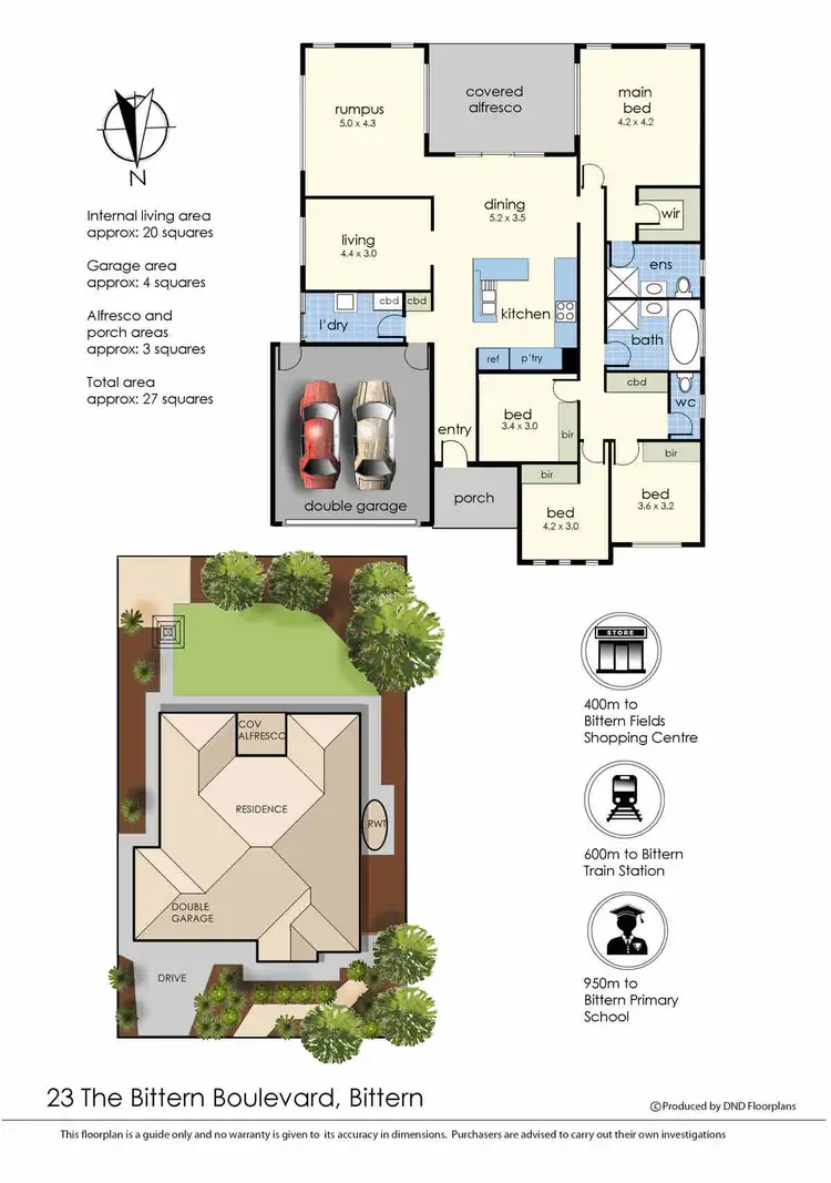 Floorplan of Homely house listing, 23 The Bittern Boulevard, Bittern VIC 3918