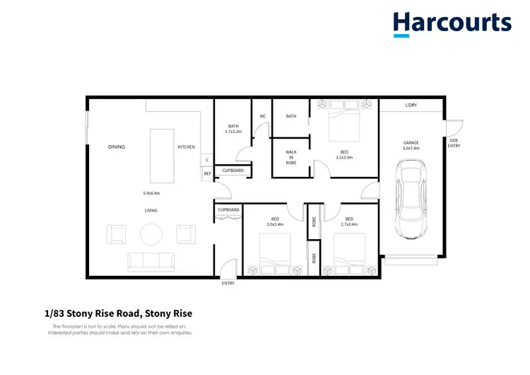 Floorplan of Homely house listing, 1/83 Stony Rise Road, Stony Rise TAS 7310