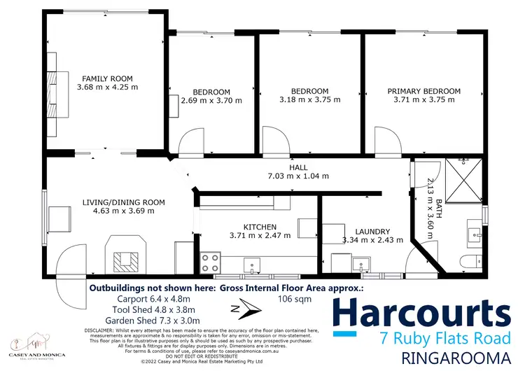 Floorplan of Homely house listing, 7 Ruby Flat Road, Ringarooma TAS 7263