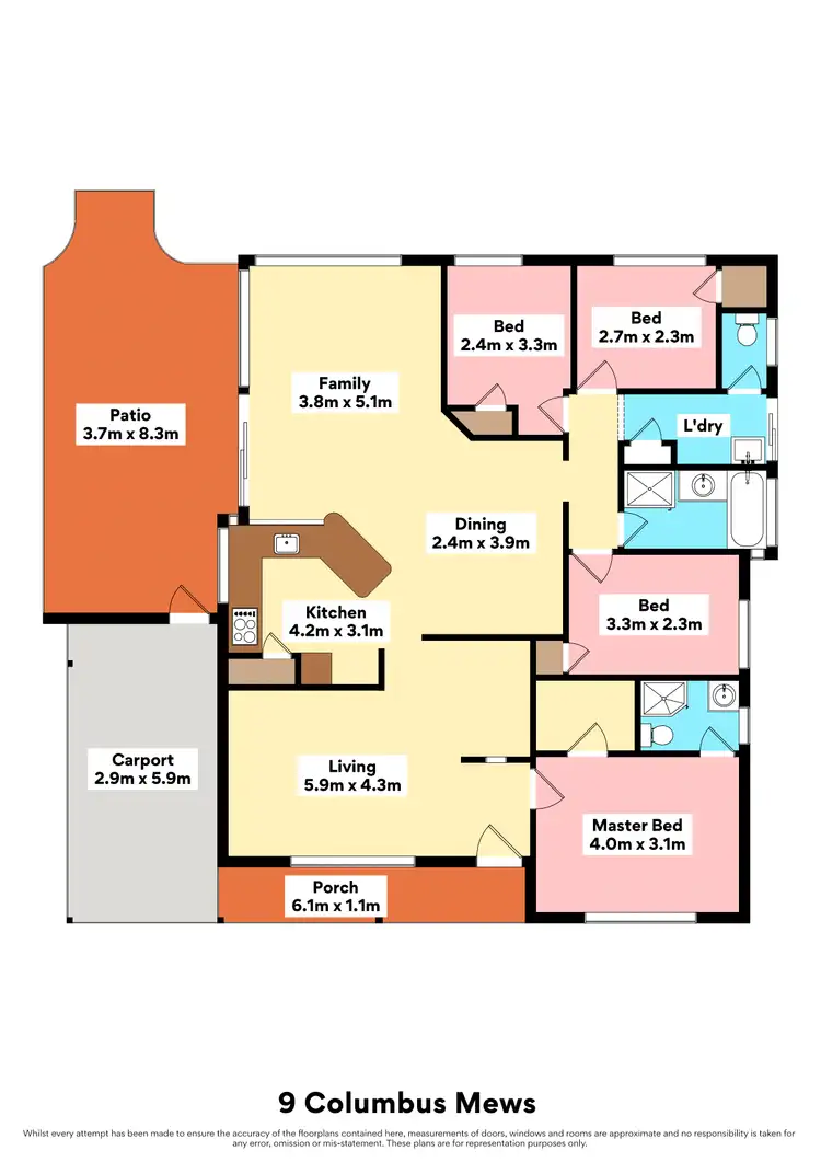 Floorplan of Homely house listing, 9 Columbus Mews, Currambine WA 6028
