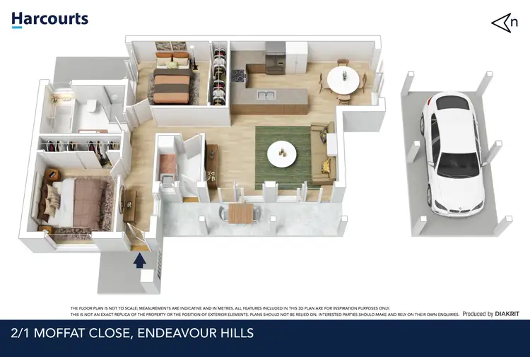 Floorplan of Homely unit listing, 2/1 Moffat Close, Endeavour Hills VIC 3802