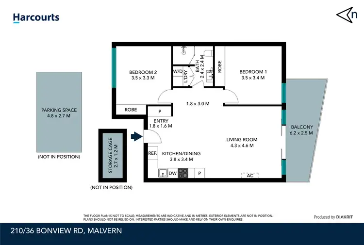 Floorplan of Homely apartment listing, 210/36 Bonview Road, Malvern VIC 3144